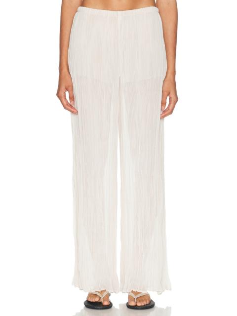 Enza Costa Plisse Palazzo Pant