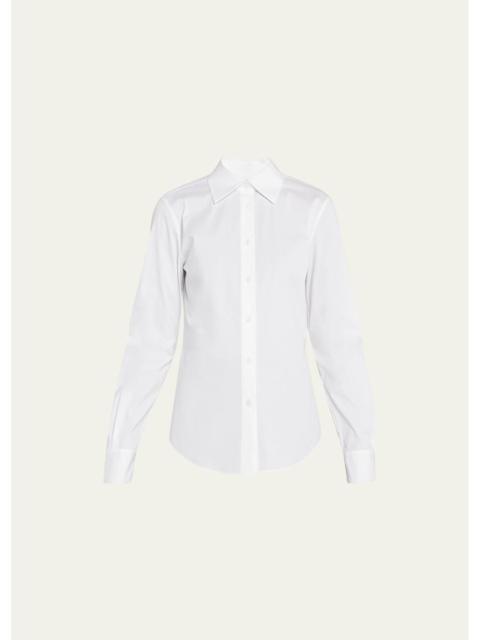 Lafayette 148 New York Button-Down Spread-Collar Shirt