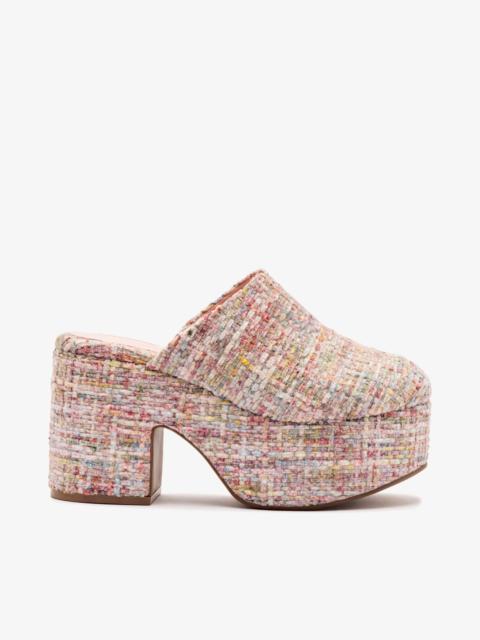 Larroudé Miso Platform Clog In Tulip Velvet