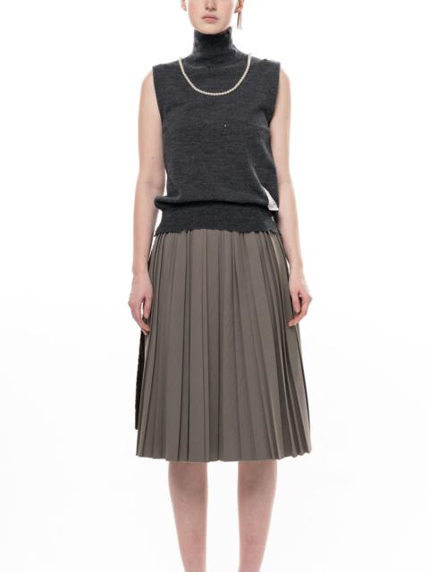 Maison MIHARAYASUHIRO Pearl Distressed Sleeveless Knit Sweater