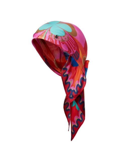 MAISON MICHEL Irina silk graphic-print headscarf