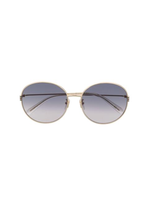 metallic round-frame sunglasses