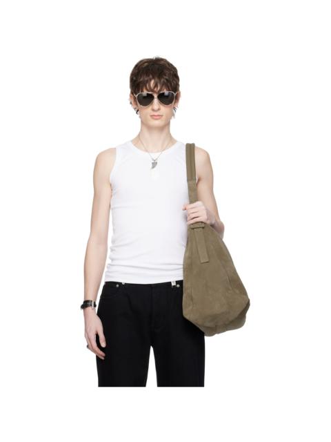 Alexander McQueen White Embroidered Skull Tank Top