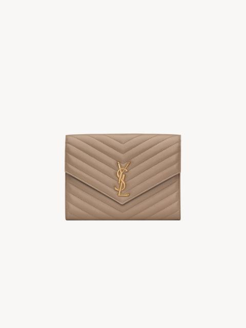 SAINT LAURENT CASSANDRE MATELASSÉ FLAP POUCH IN LAMBSKIN