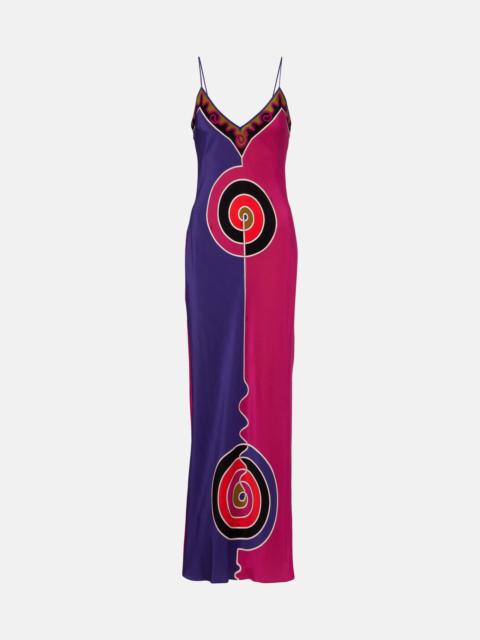 PUCCI Printed silk crêpe de chine maxi dress
