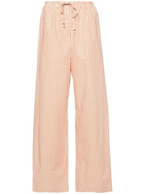 forte_forte grid-print cotton trousers