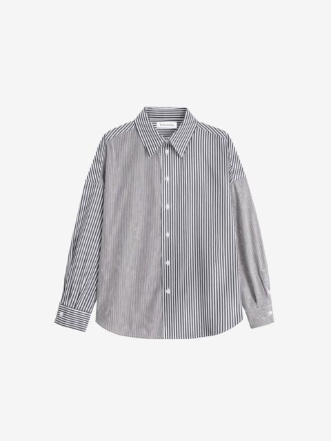 The Frankie Shop Quillan Button-Down Shirt - White/Black Stripe
