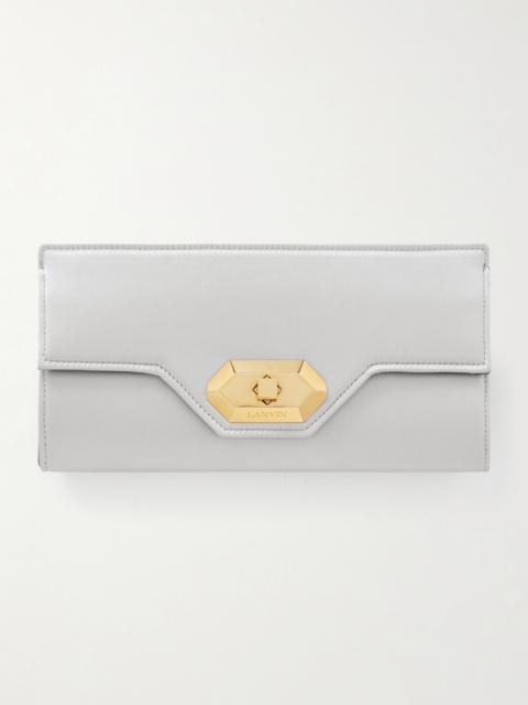 Lanvin Invitation Small Metallic Satin Clutch