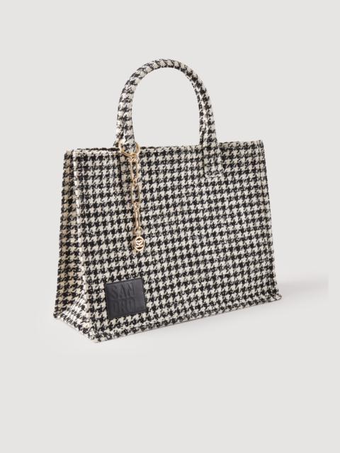 Sandro Large tweed Kasbah tote bag