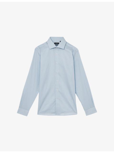 REISS Remote Bengal Regular-Fit Striped Cotton Shirt