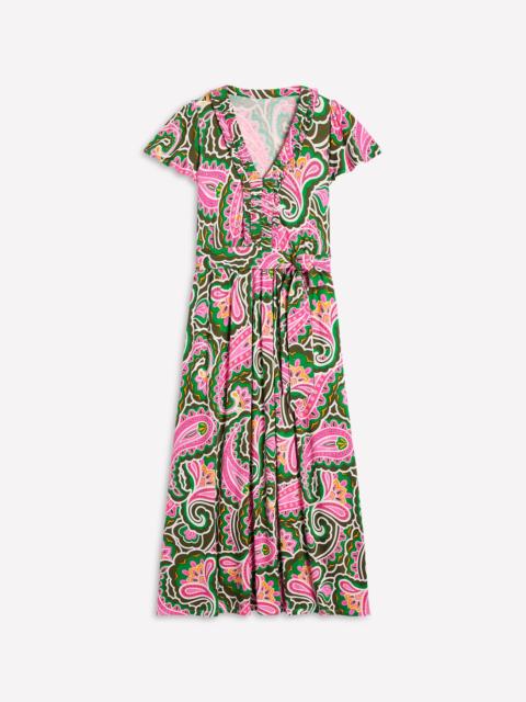 BODEN Nicola Jersey Tea Dress-Multi, Scallop Paisley
