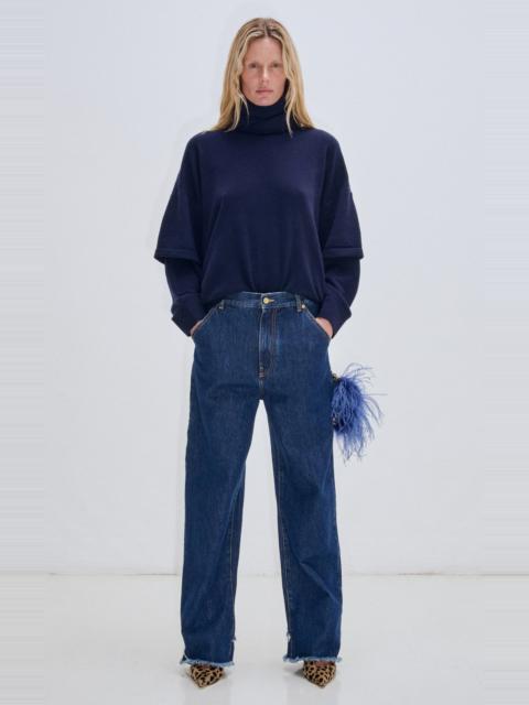 DARKPARK Troy Cashmere-Wool Knit Tee blue