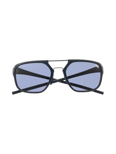 TAG Heuer Line 56mm Square Sport Sunglasses in Matte Blue /Blue