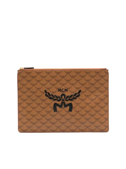 MCM Himmer monogram-pattern leather laptop bag
