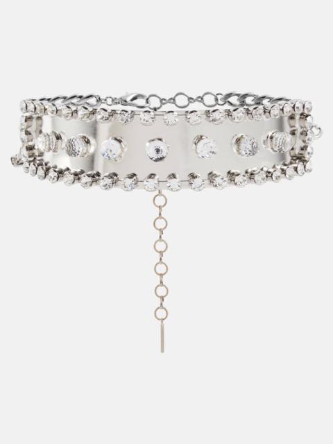 Crystal-embellished choker