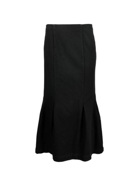 box-pleat high-waisted skirt