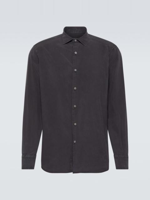 Silk Oxford shirt