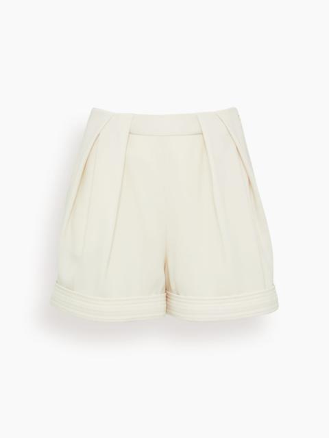 Lanvin Pleated Shorts in Cream