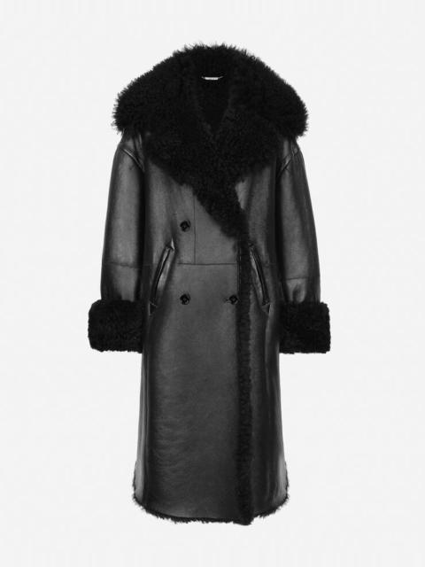 Dolce & Gabbana Double-breasted shearling coat