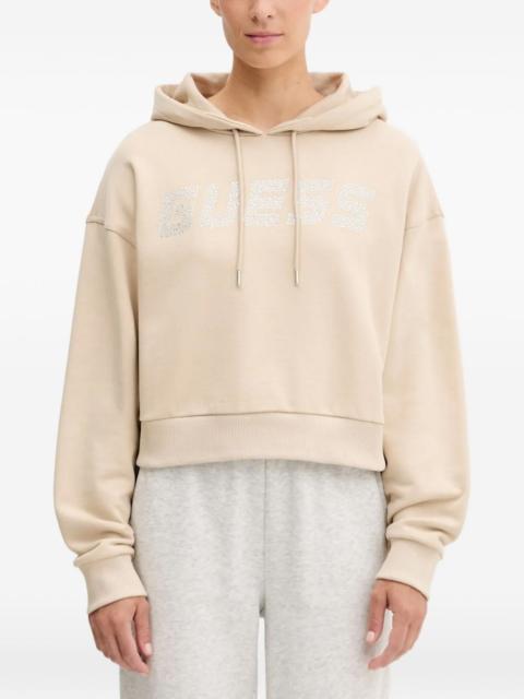 GUESS USA rhinestone hooded top