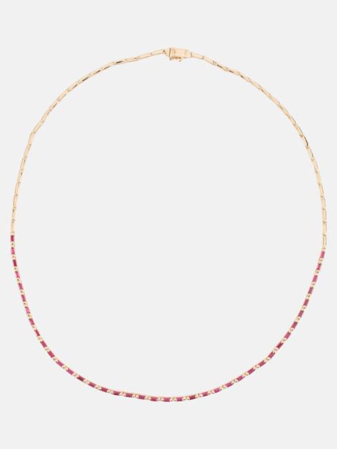 SUZANNE KALAN 18kt rose gold necklace with rubies