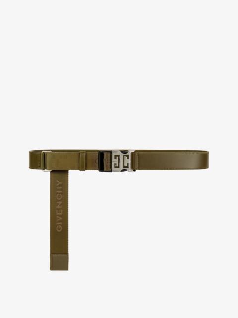 Givenchy 4G RELEASE BUCKLE BELT IN LEATHER AND WEBBING