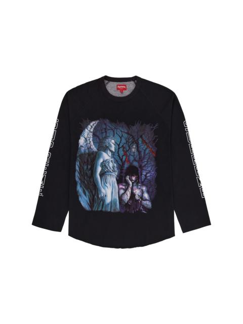 Supreme The Crow Raglan L/S Tee Black Graveyard