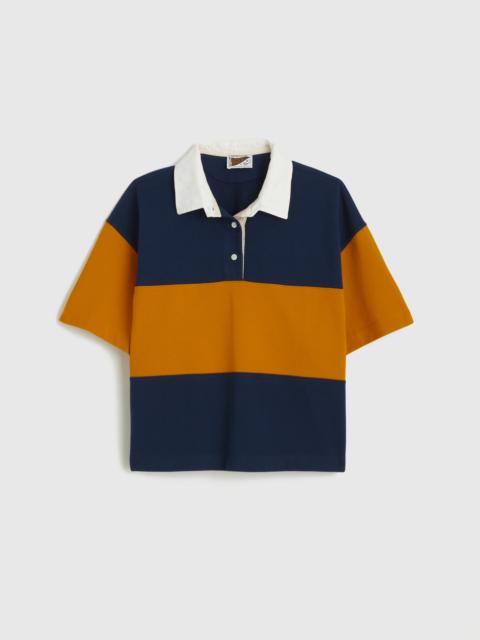 Madewell The Boxy Rugby Polo in Club Cotton