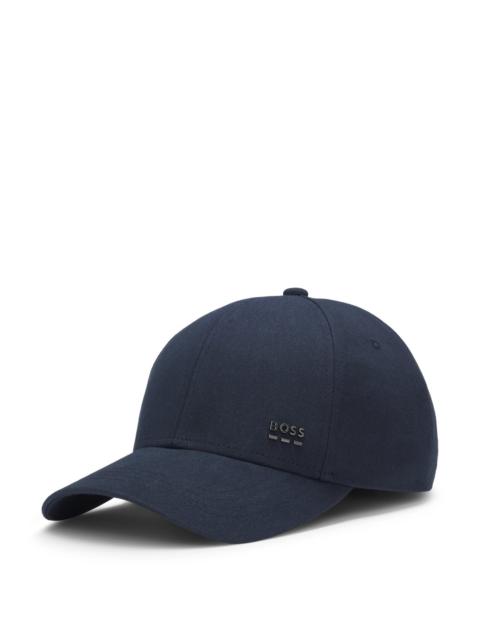 BOSS COTTON-TWILL CAP WITH SIGNATURE STRIPES