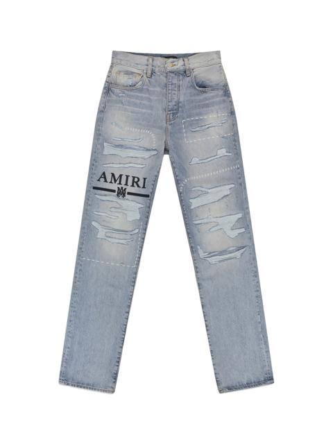 AMIRI MA Bar Logo Straight Jeans "Stone Indigo" PS23MDF023 765