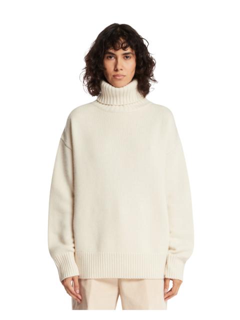 extreme cashmere White Cashmere Turtleneck Sweater