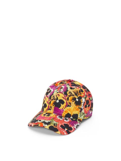 Loewe Pansies cap in canvas
