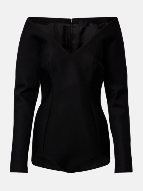 MUGLER Wool-blend bodysuit