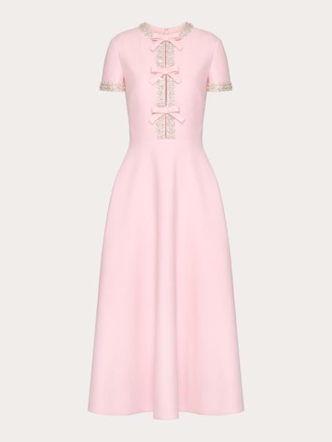 Valentino CREPE COUTURE EMBROIDERED MIDI DRESS