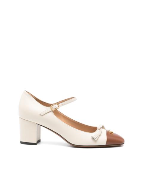 Valentino 60mm tassel-detail block-heel pumps