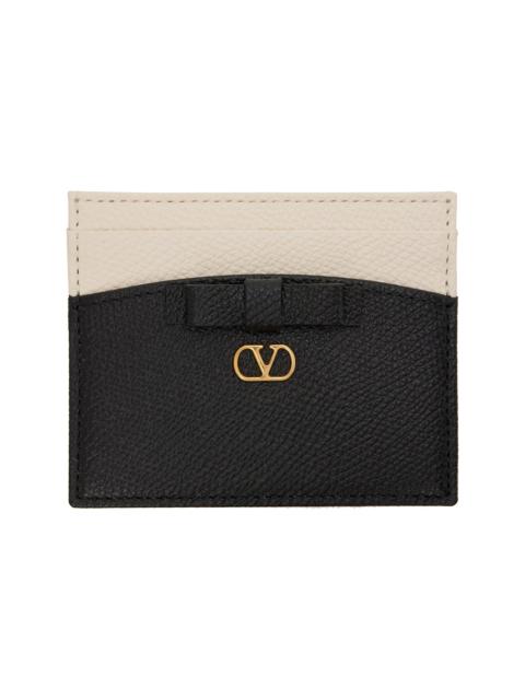 Valentino Off-White & Black Veecolor Card Holder