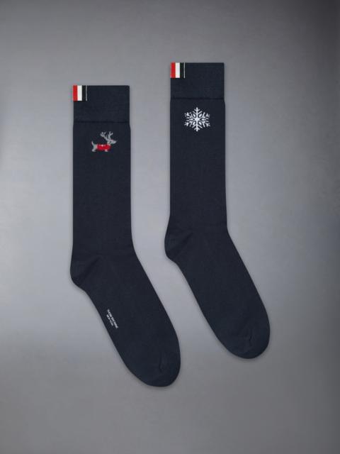 Thom Browne MERINO WOOL REINDEER MID CALF SOCKS