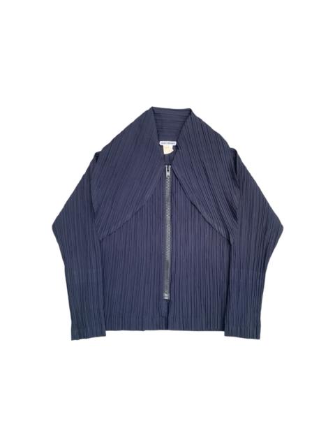 ISSEY MIYAKE Vintage 90s Issey Miyake Pleated Hooded Zip Jacket