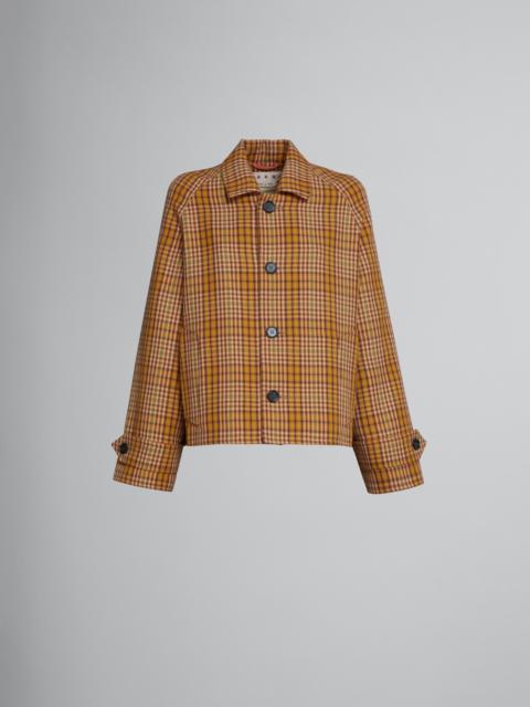 ORANGE CHECK WOOL JACKET
