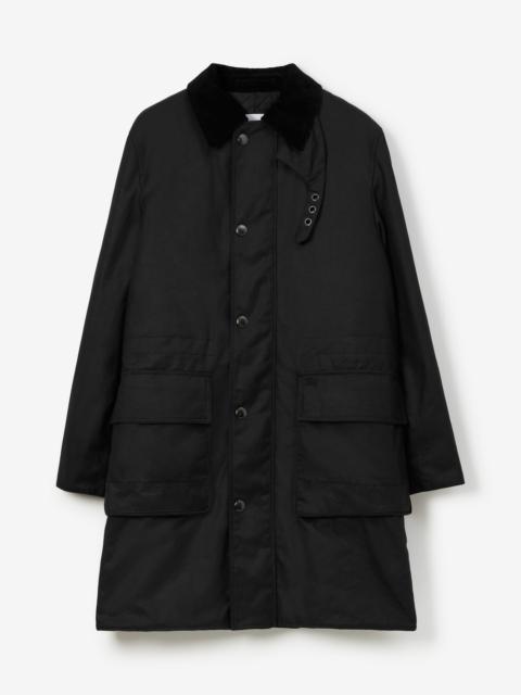 Burberry EKD Motif Waxed Cotton Car Coat