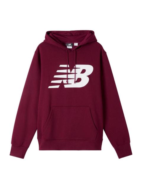New Balance Big logo Printed Sweatshirt Men Burgundy MT83982SDR