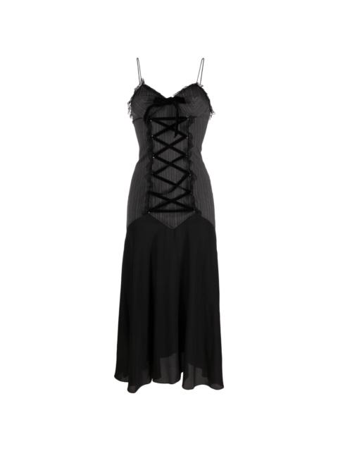 ワンピース ALESSANDRA RICH LAMINATED JERSEY AND LACE SLIP DRESS Alessandra Rich LAMINATED JERSEY EVENING SLIP DRESS WITH