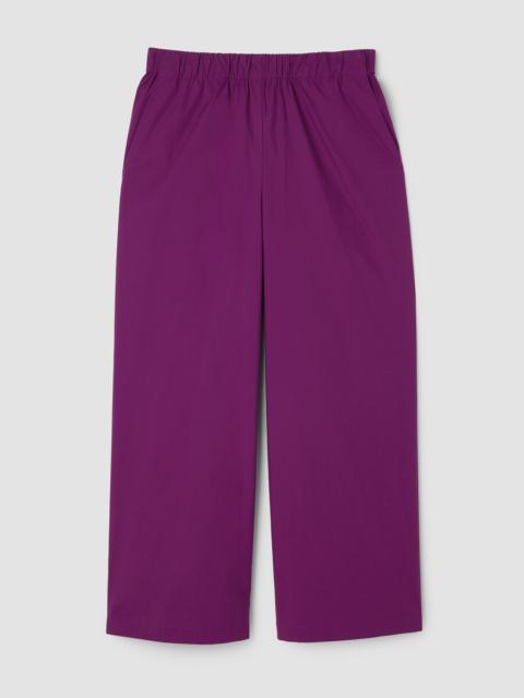 EILEEN FISHER Stretch Organic Cotton Poplin Wide-Leg Pant