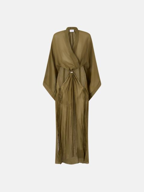 THE ATTICO MILITARY GREEN MAXI DRESS