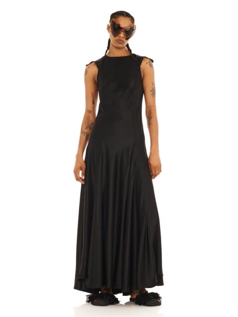 Collina Strada BLACK SATIN PRIMROSE DRESS