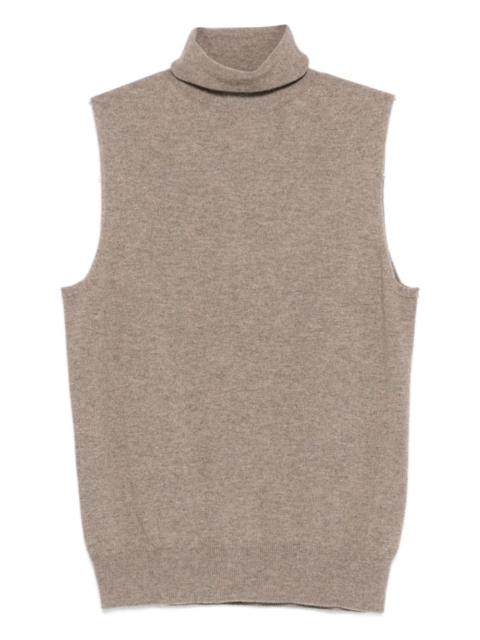 The Row Meritas turtleneck sleeveless top