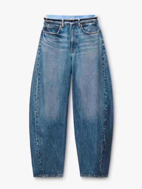 Alexander Wang Belt and Boxer Blow Up Jean