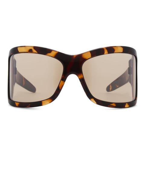 Bottega Veneta Intrecciato Hinge Rectangular Sunglasses
