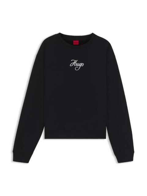 HUGO OVERSIZED-FIT SWEATSHIRT IN COTTON WITH TWO-TONE LOGO
