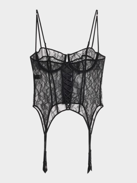 KIKI DE MONTPARNASSE Precieuse Lace Garter Bustier
